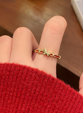 小马本命年开口过年戒指女马年