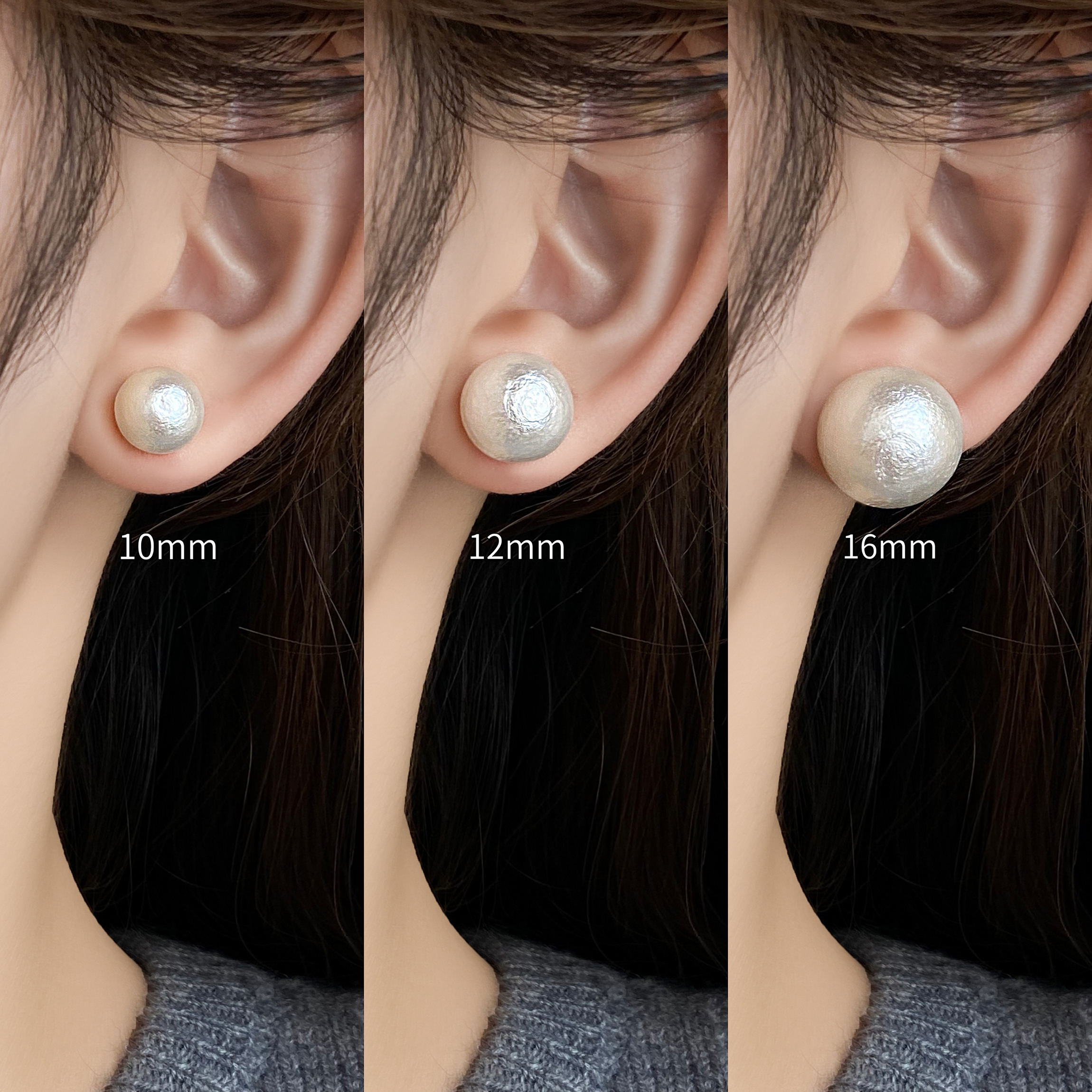 S999纯银针珍珠耳环更养耳