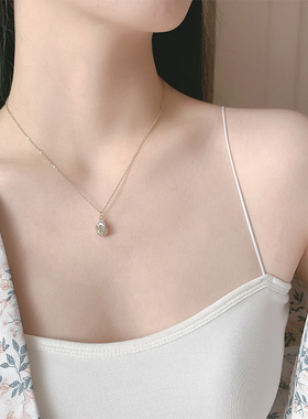 水滴项链女锁骨链潮网红小众高级设计感法式轻奢精致装饰配饰吊坠