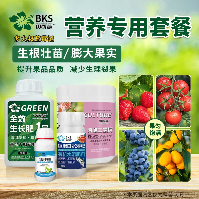 贝可施【 多大叔蓝莓记 】营养专用套餐全效生长氮磷钾通用型复合