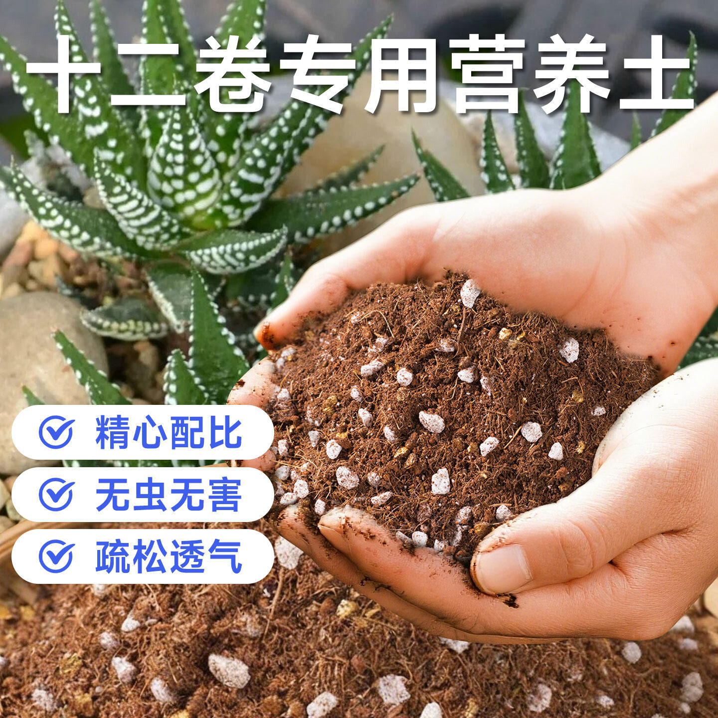 十二卷有机营养土多肉通用专用室内外盆栽种植土壤透气防烂根花土