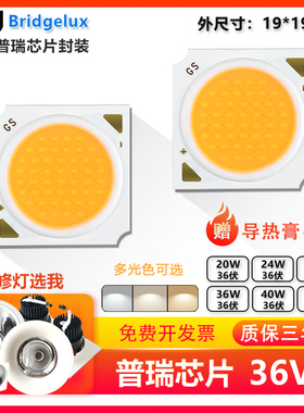 COB灯珠面光源7w10w12w15w20w30W36W高亮LED轨道射灯天花灯芯配件