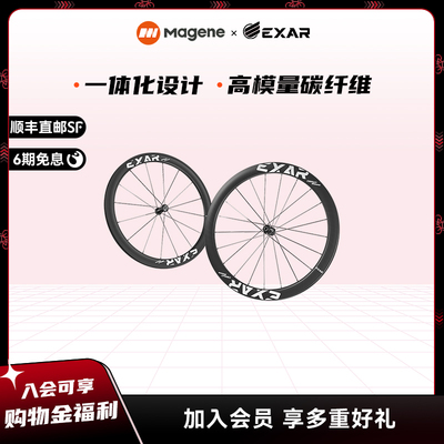 迈金EXAR Base款碳纤维碳刀轮组碟刹圈刹轮组公路自行车开口管胎