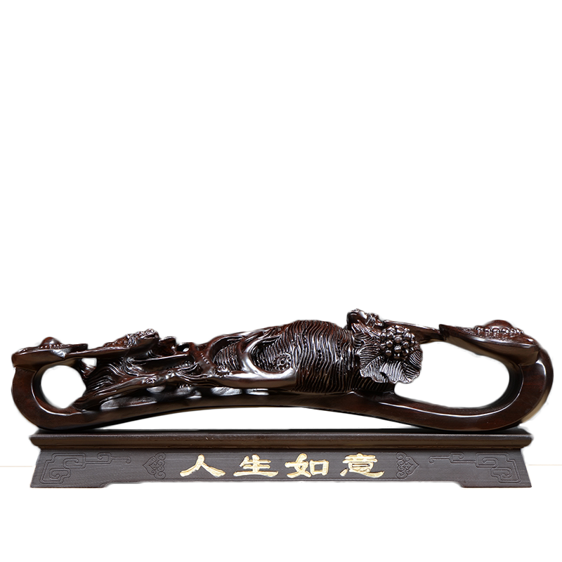 黑檀实人生如意红木乔迁玄关礼品