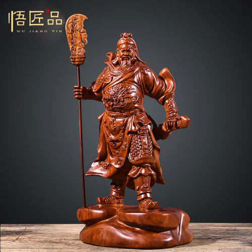 摆件武财神关羽像客厅红木工艺品