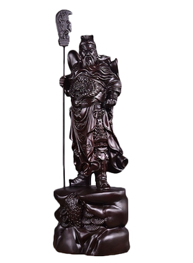 木雕摆件关公像开业武财神