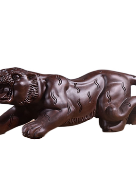 老虎十二生肖动物礼品红木雕刻