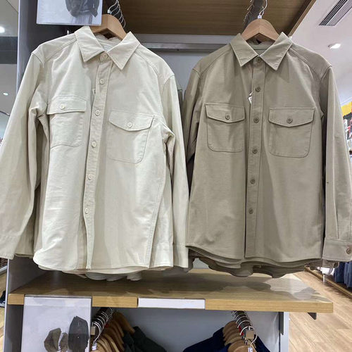 宽松工装衬衫长袖衬衣外套