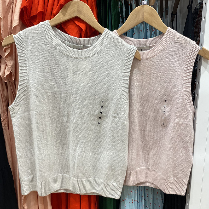 圆领针织短背心百搭无袖马甲