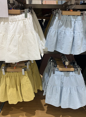 日单25新款童装女童迷你裙裤短裙短裤纯色公主裙防走光裙子474712