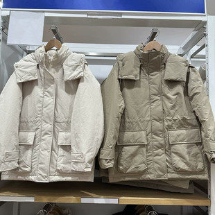 日单女装冬季高性能复合连帽羽绒服智暖衣时尚科技保暖外套469899