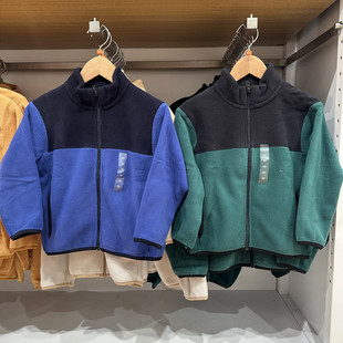 童装/男童/女童秋冬摇粒绒拉链茄克长袖抓绒衣保暖外套夹克480184