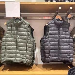 日系男女装25秋冬款高级轻型羽绒棉背心休闲保暖立领棉马甲415000