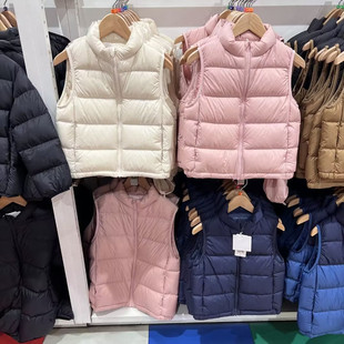 试衣间童装/男童/女童 轻型保暖拼色羽绒服背心马甲453257/449797