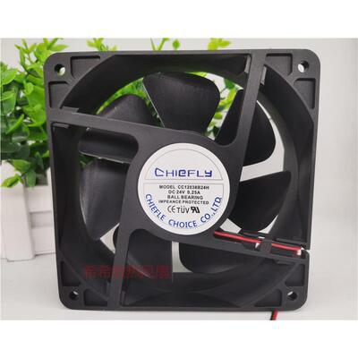 CHIEFLY CC12038B24H 24V 0.25A 12CM铝框大风量机柜焊机散热风扇
