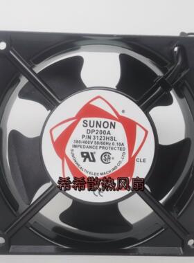 SUNON建准 DP200A P/N3123HSL 380V 12038机柜配电箱散热风扇静音