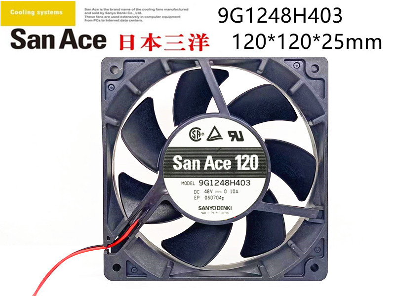 原装Sanyo/三洋 12025 9G1248H403 DC48V 0.10A 120*120*25MM风扇