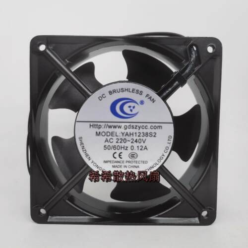 12cm焊机专用风机 YAH1238S2 AC220V全铜氩弧焊冷却机柜风扇12038