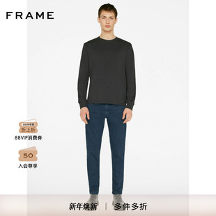 FRAME男女同款 黑色圆领套头宽松休闲上衣卫衣