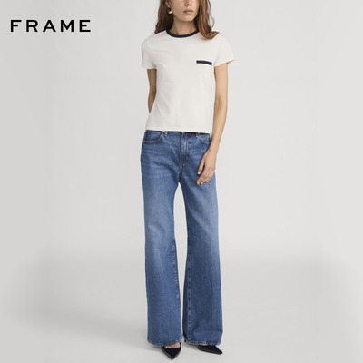 【春夏新品】FRAME女士圆领短袖T恤休闲简约百搭通勤基础上衣