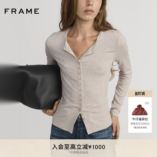 开衫 修身 FRAME女士长袖 T恤内搭打底上衣 2026早春新款