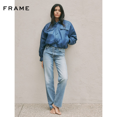 【26春夏新品】FRAME女士通勤复古高腰直筒牛仔裤THE ESSENTIAL
