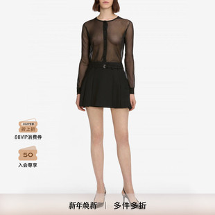 百搭高腰黑色A字西装 FRAME女士通勤时尚 新款 短裙 2025秋季