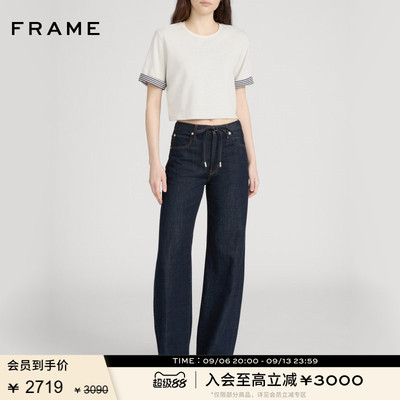 【春夏新品】FRAME女士牛仔裤弯刀裤OFF DUTY DRAWSTRING BOW