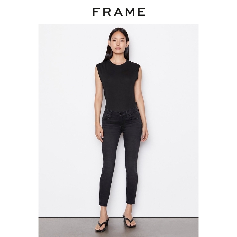 紧身中腰铅笔裤牛仔裤FRAME