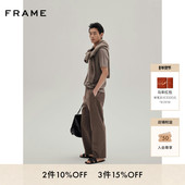 低调简约垂感宽松阔腿裤 FRAME男士 纯色时尚
