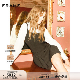 FRAME女士簡約金屬紐扣時尚 2025秋季 新款 連衣短裙 方領(lǐng)西裝
