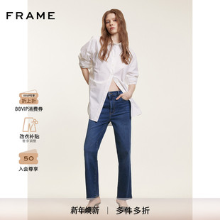 SLEEK FRAME女士高腰高弹直筒牛仔裤 STRAIGHT 2025春夏新款