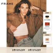 2026早春新款 FRAME女士复古做旧翻领复古夹克外套
