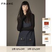 FRAME女士复古休闲时尚 无袖 V领牛仔背心连衣裙