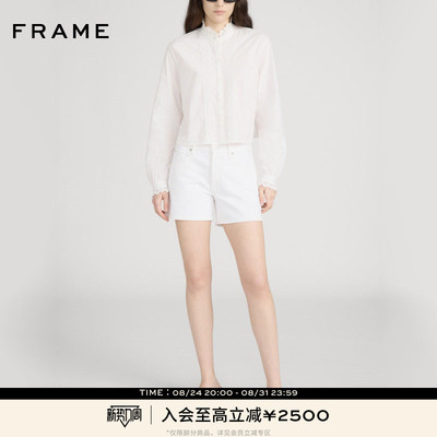【春夏新品】FRAME女士直筒牛仔短裤THE LONG HANG SHORT