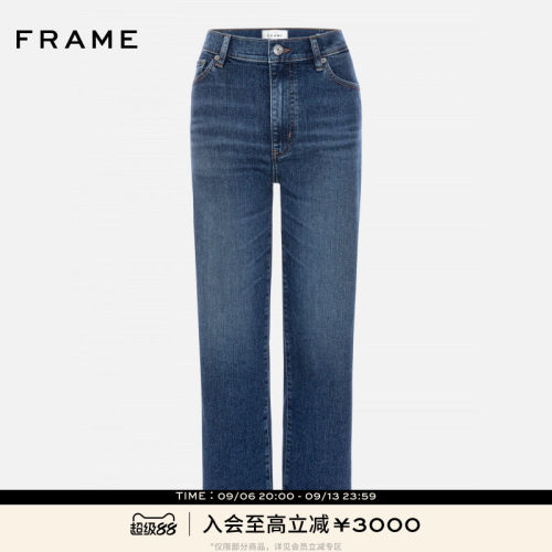 【秋季新品】FRAME女士高腰高弹直筒牛仔裤LE SLEEK STRAIGHT