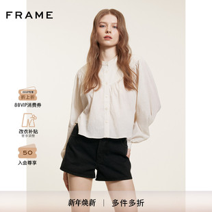 HANG THE FRAME女士中腰A字水洗牛仔短裤 新品 博主同款