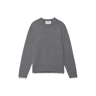FRAME男士纯色套头休闲羊绒衫简约质感宽松轻薄