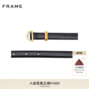 FRAME女士几何腰扣细长简约经典 腰带