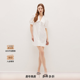 新品 FRAME女士娃娃领水手风短裙连衣裙 2025新款