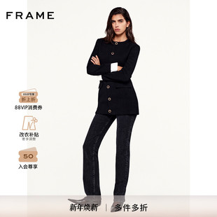 RULER THE FRAME女士高腰修身 直筒牛仔裤