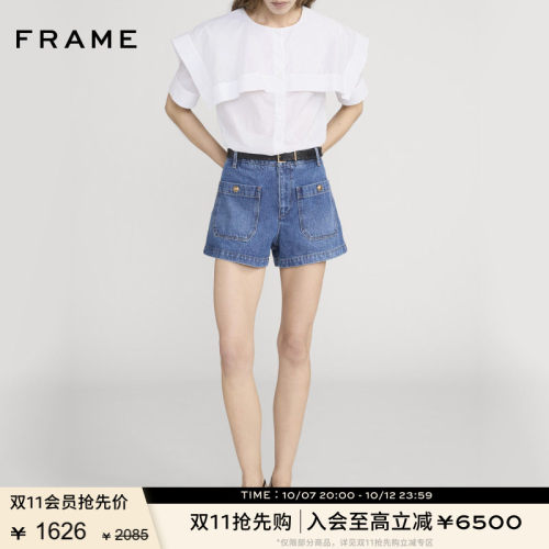 FRAME女士复古高腰A字牛仔短裤THE CRUISE SHORT