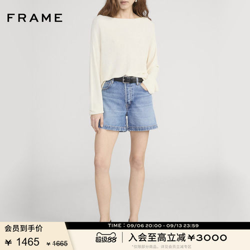 【春夏新品】FRAME女士美式复古高腰牛仔短裤 EVERYDAY SHORT