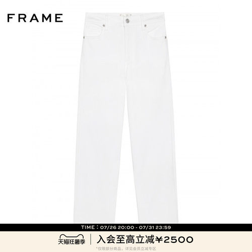 【春夏新品】FRAME女士宽松高弹直筒九分牛仔裤THE MELLOW