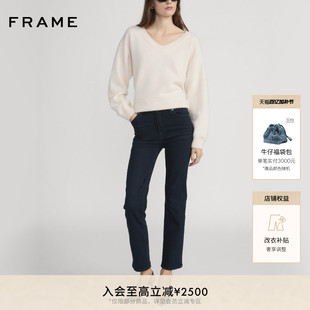 【26早春新品】FRAME女士高腰高弹直筒牛仔裤SLEEK STRAIGHT