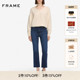 FRAME女士复古高腰高弹微喇牛仔裤 REBOOT CROP