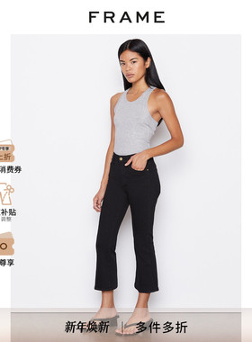 FRAME女士经典中腰高弹九分喇叭牛仔裤 LE PIXIE