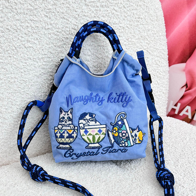 迷你刺绣购物袋休闲手机包女