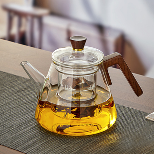 侧把壶 玻璃煮茶壶耐高温蒸煮双用泡茶壶家用电陶炉烧水壶茶具套装