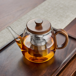 玻璃茶壶煮茶家用茶具泡茶壶耐高温过滤不锈钢内胆茶水分离单壶大